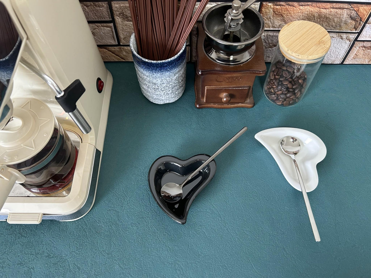 Coffee Spoon & Mini Spoon Rest Set for Coffee Bar