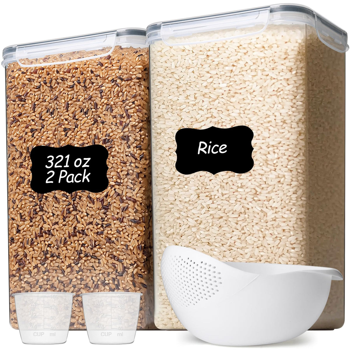 ComSaf Airtight Plastic Food Storage Container for Pantry