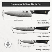 SHAN ZU Damascus Steel Kitchen Knife for Precision Cutting
