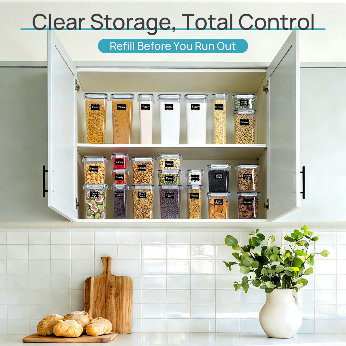 Vtopmart Airtight Food Storage Container Set for Pantry