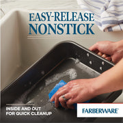 Farberware Nonstick Roasting Pan with Flat Rack, 11 x 15-Inch