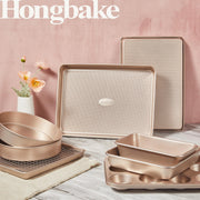 HONGBAKE 9-Piece Nonstick Bakeware Set with Cookie Sheets