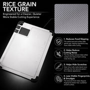 2-Pack Stainless Steel Cutting Boards with Knife Sharpener