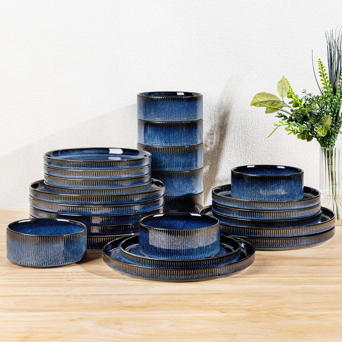 TheTerra Ceramic Dinnerware Plates & Bowls Set