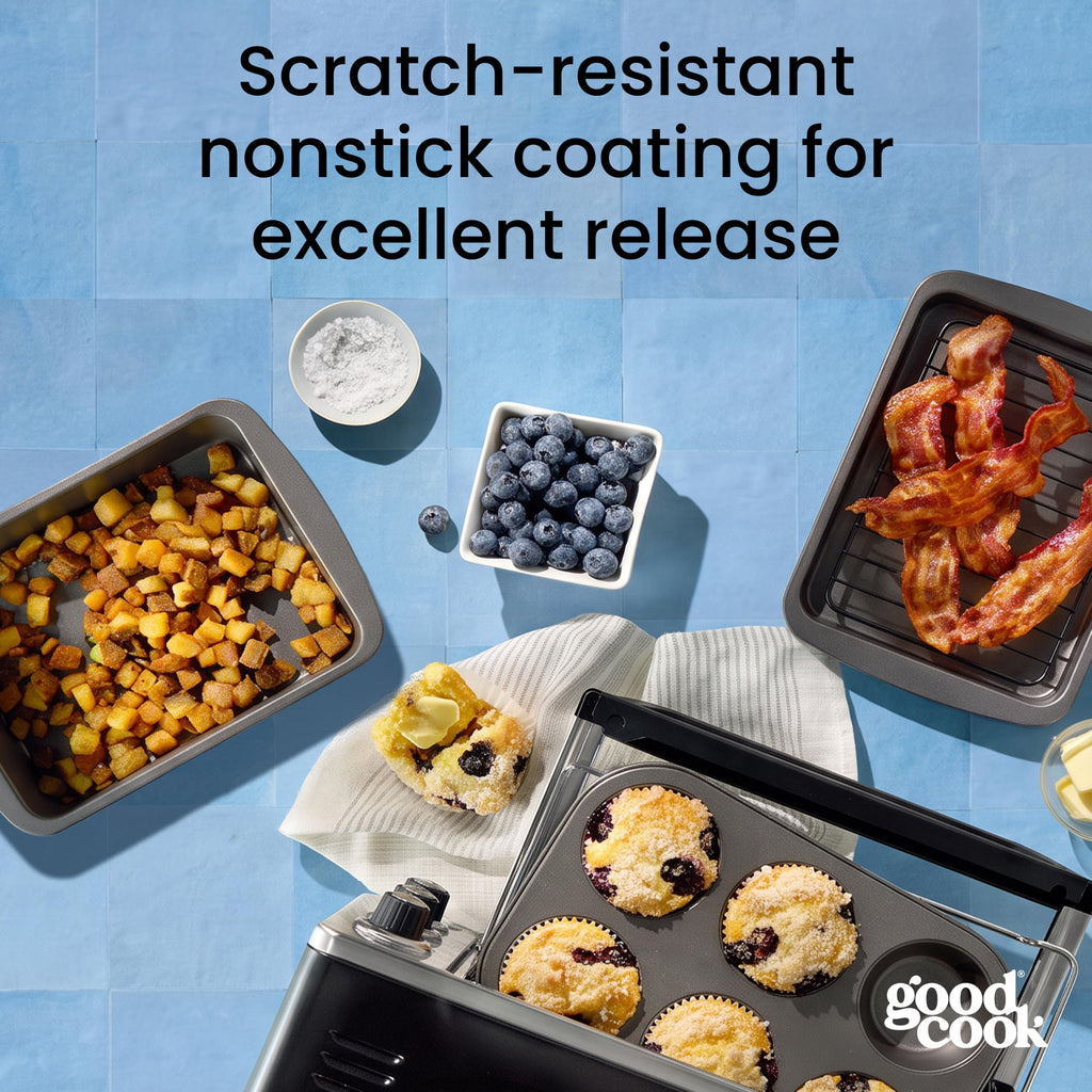 GoodCook 4-Piece Nonstick Steel Toaster Oven Bakeware Set